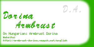 dorina armbrust business card